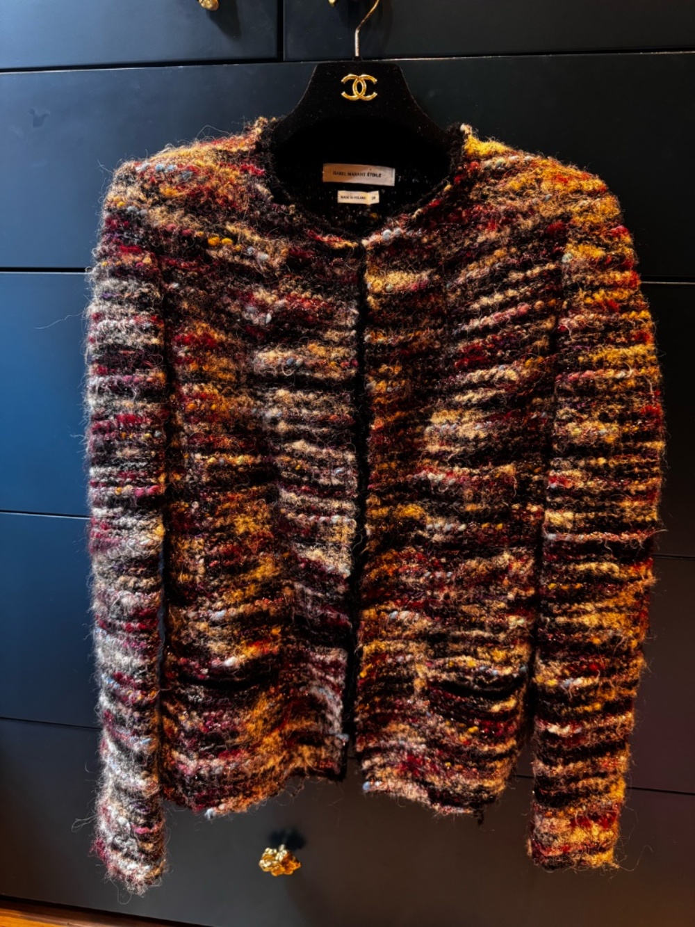s38 Étoile Isabel Marant Momo Bouclé Wool-Blend Jacket